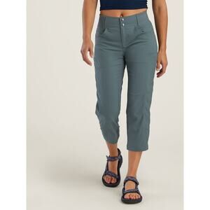 Title Nine Recycled Clamber 2.0 Hiking Capris Green Womens Size 4